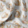 Printed Cotton ANGEA Ecru / Pink